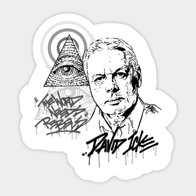 David Icke Sticker by MadLanguage